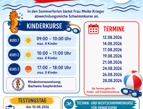 Sommerferien-Schwimmkurse 2026 – Anmeldung ab sofort möglich